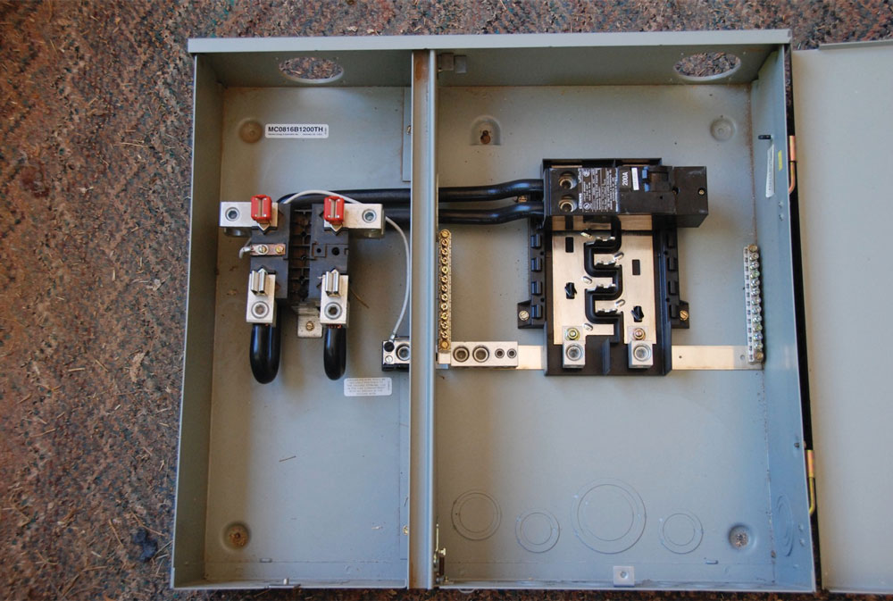 Photo 1. Meter-Main Combo. Combination meter and load center. Not suitable or legal for supply side connections on the circuit between the meter and the main breaker. Courtesy of John Wiles.